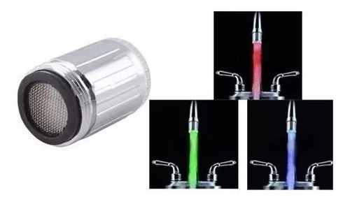 Imagen 3 de 4 de Pico Griferia Para Baño Cocina Difusor Led Color Canilla