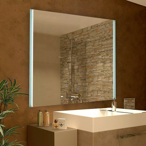 Espejo 2 Con Luz Led Touch 28w Deco Baño Moderno Tactil 80x60 Cm