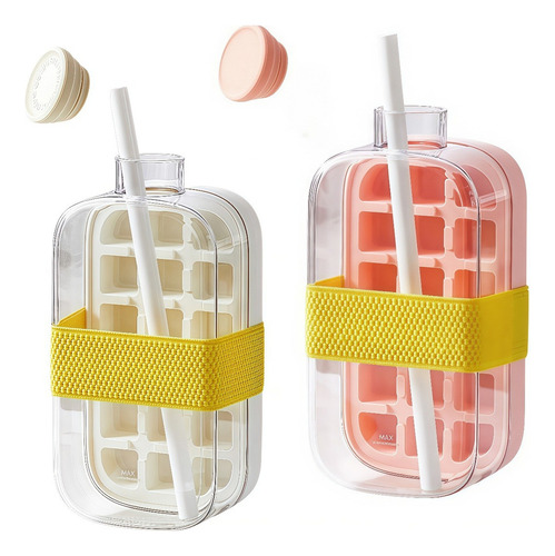 Moldes Reutilizables Para Cubitos De Hielo De 2 Piezas