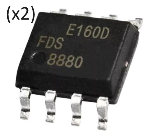Transistor Mosfet Smd Fds8880 Canal N Sop-8 (pack 2 )