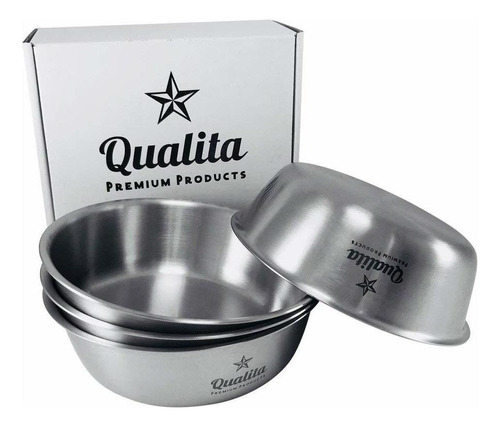 Set Of 4 Stainless Steel Kids Bowls Toddler Tough Baby Sa