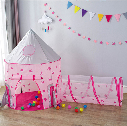 Alberca De Pelotas Con Tunel Carpa Casita Para Niñas 3 En 1