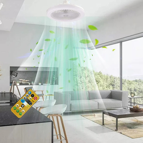 Ventilador Multifunción Con Foco Led De 30 W, Estructura E27