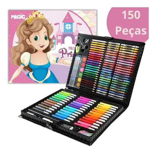 Maleta Para Pintura Princesas 150 Pecas