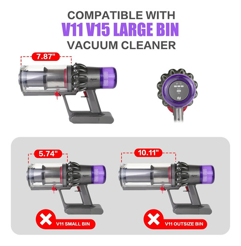 Contenedor De Polvo Grande Para Aspiradora V11 V15 Sv14 Sv15