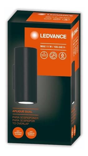 Imagen 2 de 4 de Aplique Pared Bidireccional Ledvance Redondo