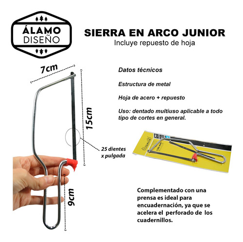 Kit W2 Prensa De Encuadernación A4 + Sierra De Arco Junior