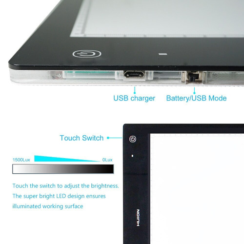 Tableta De Iluminación Led Recargable Huion Lb3 + Envió
