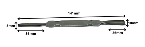 Espátula Doble Acero Inoxidable Ms-3010