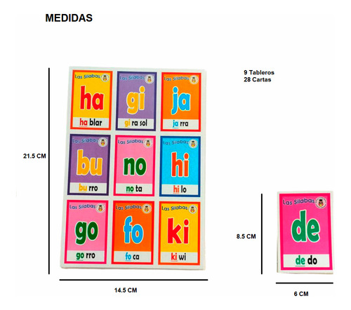 Juego Loterias Silabas Simple Parte 1 Y 2 Didactico Niños X2