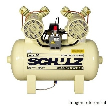 Imagen 2 de 2 de Compresor Schultz Sin Aceite 2 O 3 Sillas 2hp Odontologico