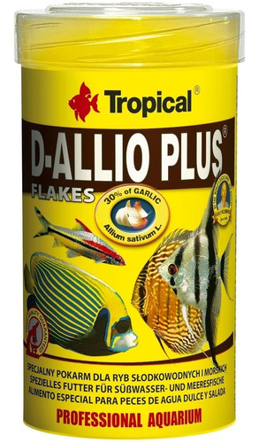 Tropical D Allio Plus Escamas 100g Alimento Con Ajo Peces