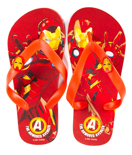 Ojotas Chinelas Chicos Iron Man Marvel Heroe Nenes 480