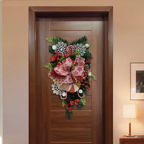 Corona De Lágrima De Navidad Para Puerta, Pared, Ventanas,