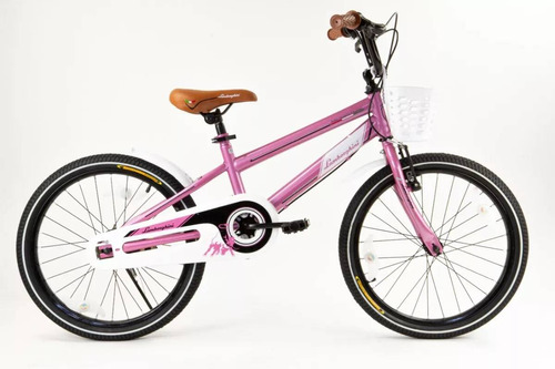 Bicicleta paseo infantil Dencar Lamborghini 7156 R20 M frenos v-brakes color rosa con pie de apoyo  