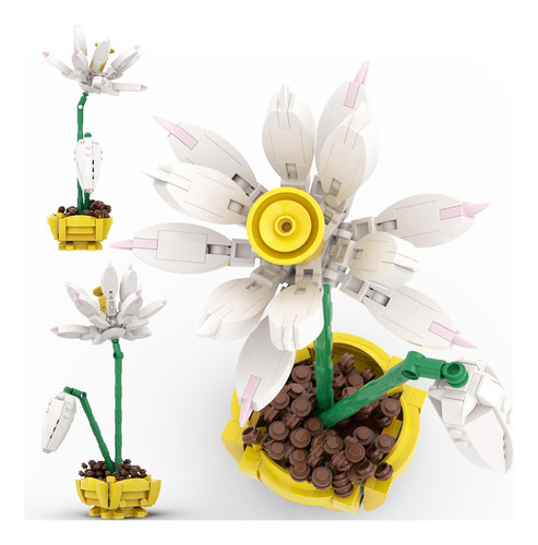 Juego De Ladrillos De Bloques De Construcción De Flor De Lot