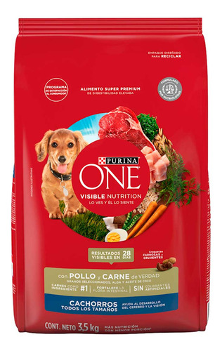 Alimento Para Perro Purina One Cachorros Pollo Y Carne Bulto De 3.5kg