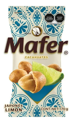 Cacahuates Mafer Japonés Tostado Con Limón De 170 G