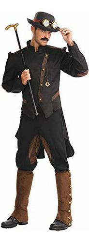 Traje De Los Hombres De Steampunk Señores, Marrón / Negro, U