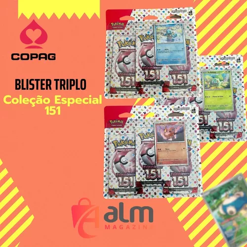 Cartas Pokémon EV3.5 Blister Triplo 151 - Bulbasaur - 33291 Copag