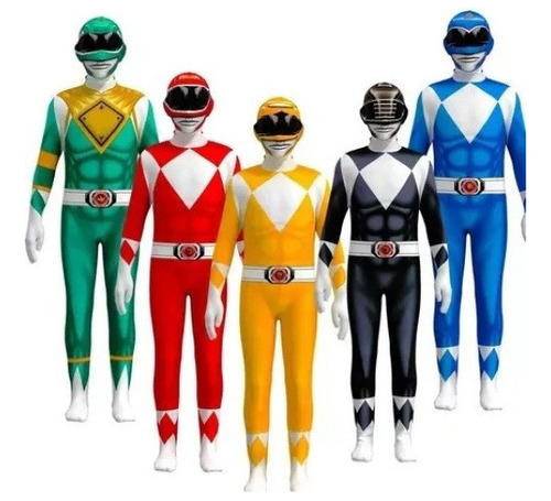 Niño Adult Mighty Morphin Power Rangers Mono Disfraz Cosplay