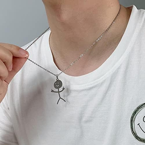 Collar Divertido Con Colgante De Dedo Medio Con Sonrisa Pers