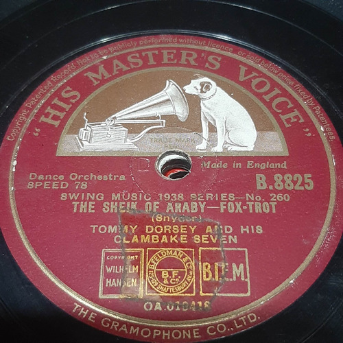 Pasta Tommy Dorsey Clambake Seven His Master S Voice C326