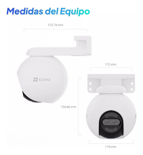 Camara Seguridad Wifi Ezviz H80x Domo 8mp 4k Exterior