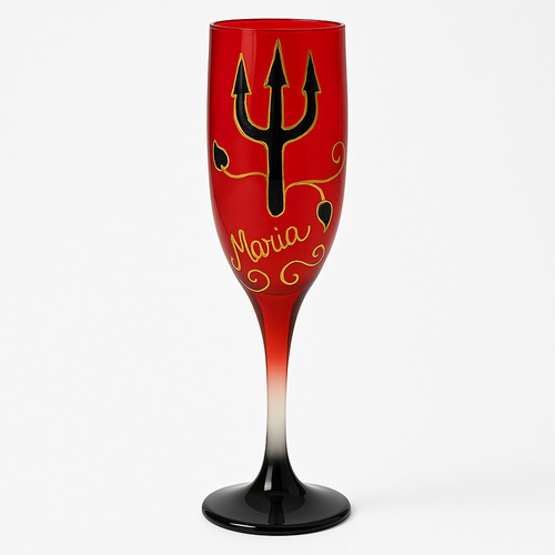 Taça Pomba Gira Vermelha Maria Padilha Cristal Luxo 150 Ml