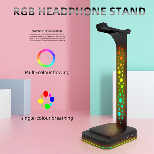 Soporte Para Auriculares Rgb Gaming Con Auriculares Auricula