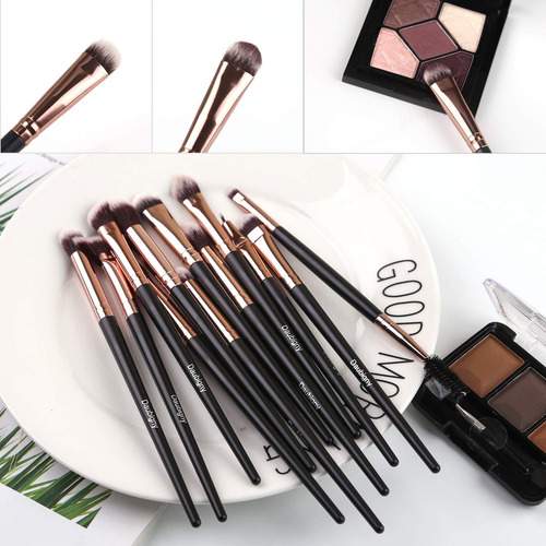 Brochas De Maquillaje De Ojos Daubigny, 12 Piezas De Sombra