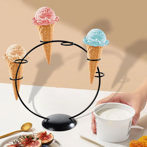 Soporte Para Cono De Helado Reutilizable Para Suministros De