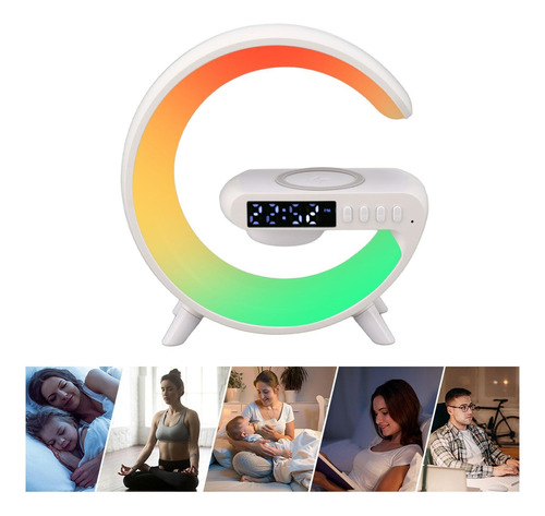 Luz Colorida Audio Bluetooth Con El Cargador Inalámbrico