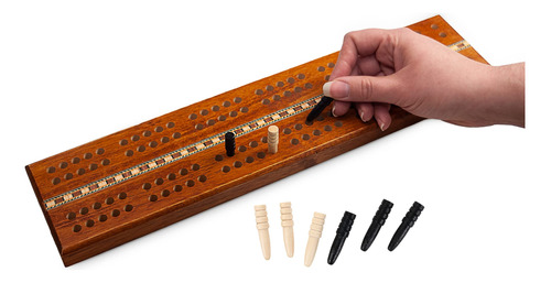 Sterling Games Cribbage - Tablero De Madera Extra Grande De.