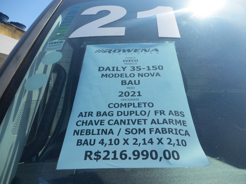 Imagem 10 de 14 de Iveco Daily 35-150 Mod 2021 Completo Bau Unico Dono
