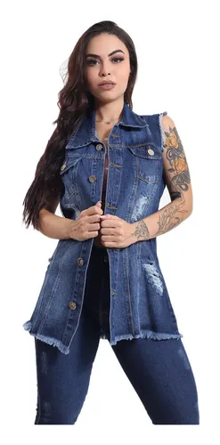 Colete jeans store barato