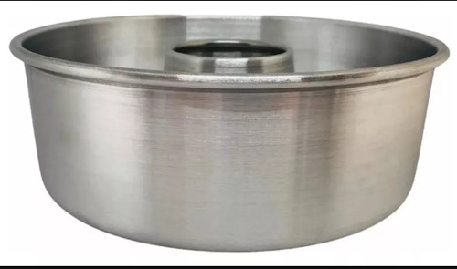 Molde De Aluminio Rosca Recta Para Pastel # 26 Plateado