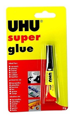 Adhesivo Uhu Super Glue Instantaneo X 3 Grms.