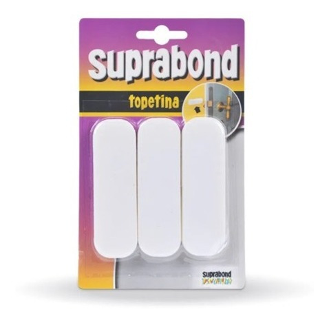 Imagen 3 de 4 de Topetina Suprabond De Goma Rectangular Blanca
