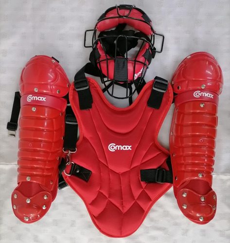 Arreos Catcher Infantil Rojo 6 - 8 Años Alto Impacto Pro Cmx