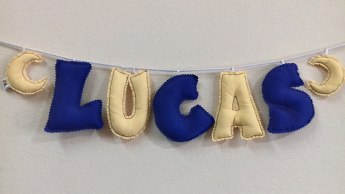 Guirnalda De Tela Con Nombre 3, 4, O 5 Letras 3 Letras