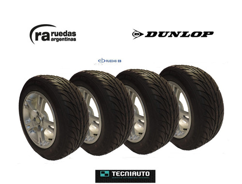 Juego 4 Llantas Aleacion + 4 Neumaticos Dunlop 185/60 R 14