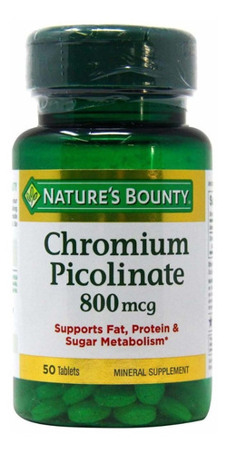 Picolinato de cromo 800 mg 50 comp Nature's Bounty