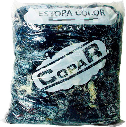 Estopa De Color Fina 1 Kg Copar Estcfib Color Negro
