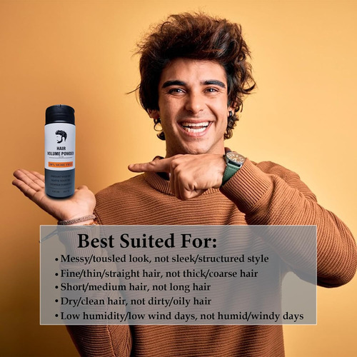 Polvo De Peinado Para Hombre Para Una Fijación Fuerte.