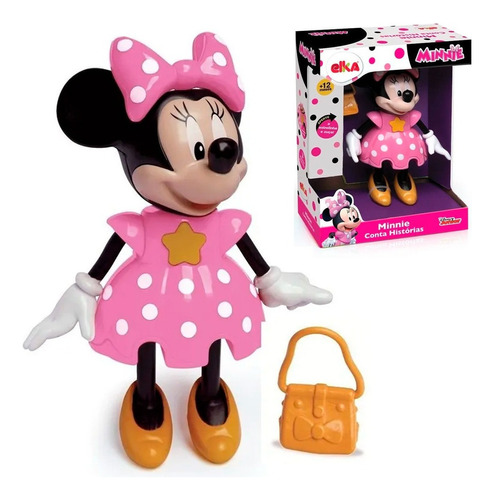 Boneca Minnie C/bolsinha Infantil Disney Com Som E Frases