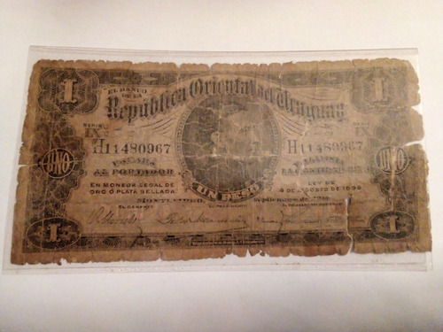 Billete $ 1 Uruguay 1914 Serie Ix