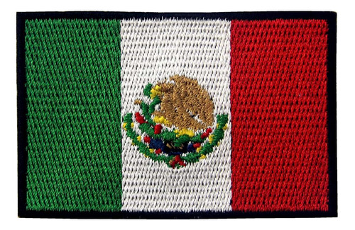 7 Parches Bordados Para Ropa Con La Bandera De México