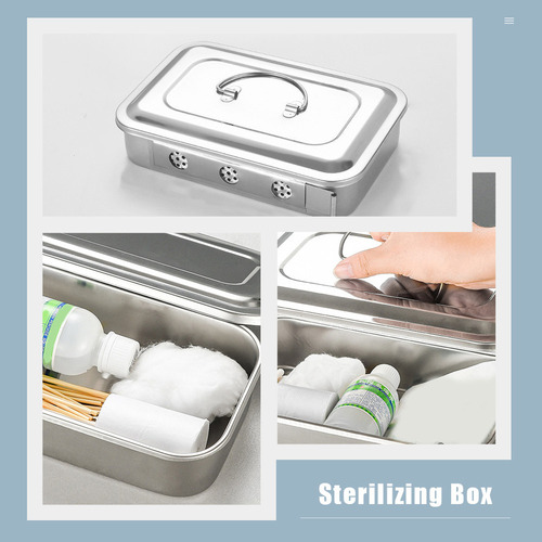 Caja De Desinfección Con Tarro Esterilizador Cuadrada
