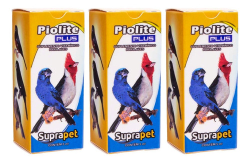 Kit 3 Piolhicida P/pássaros Aves Melhor Piolhicida Do Brasil